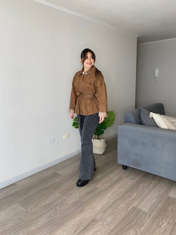 Chaqueta denim cinturon