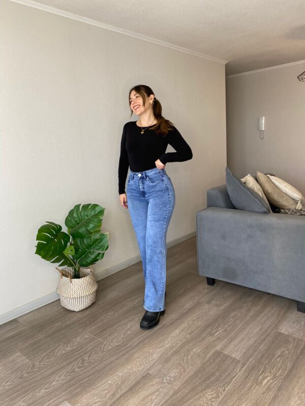 jeans wide leg celeste gravillado – Confeccion nacional