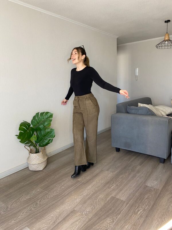 Pantalon sastrero gamuza palazzo