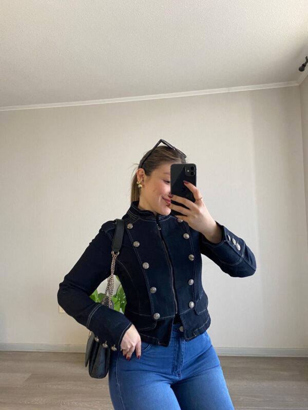 Chaqueta Mezclilla Estilo Napoleon